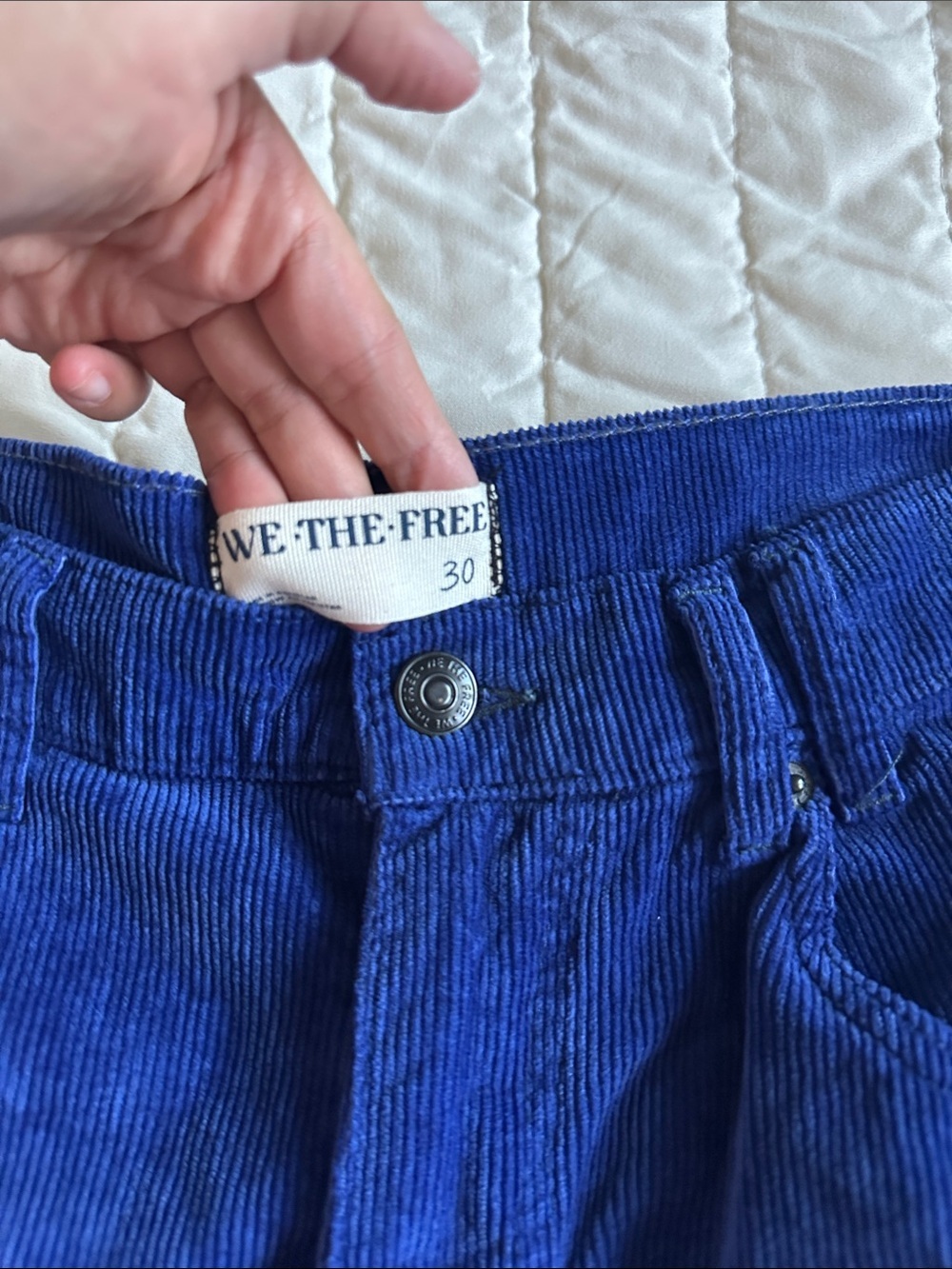 We The Free Women's Corduroy Pants In Royal Blue View 2